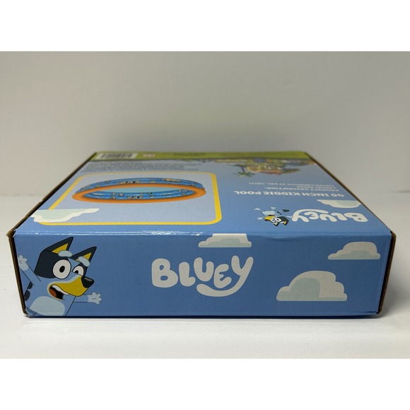Bluey 40 Inch Kiddie Pool Inflatable 3 Ring Childrens Backyard Summer Fun New - Picture 5 of 7